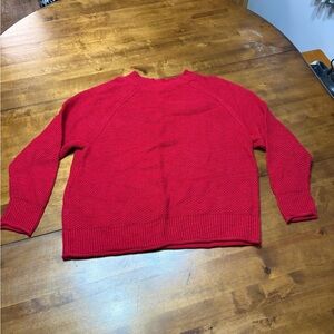 Sonoma Women's Vibrant Red Crew Neck Sweater